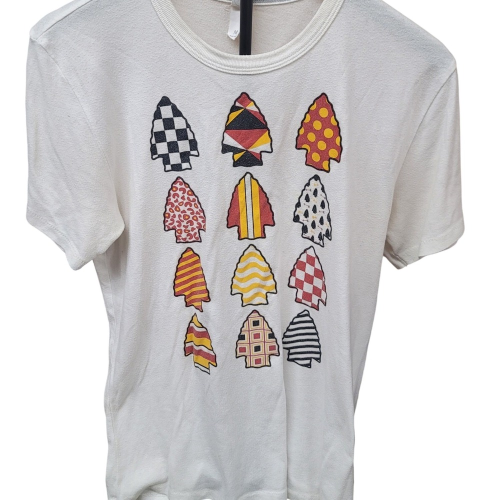 Kansas City Chiefs NFL Soft White Arrowhead Graphic T Shirt Womens Med Arrowead